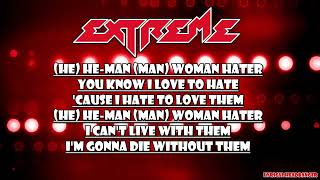 Extreme - He-Man Woman Hater (Lyric Video) #extreme #rock #lyrics #90smusic