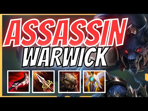 ASSASSIN WARWICK BUILD!!! OVER 65% KILL PARTICIPATION (CRAZY AD DAMAGE) - Season 11 JUNGLE