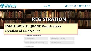 USMLE WORLD QBANK Registration ©