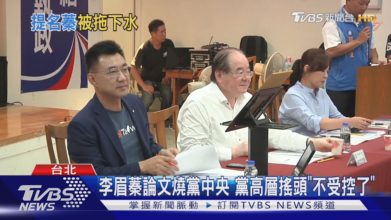 李眉蓁論文燒黨中央 黨高層搖頭「不受控了」
