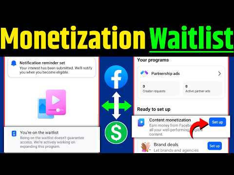 You're on the waitlist Facebook 🎉 | Content monetization you're on the waitlist