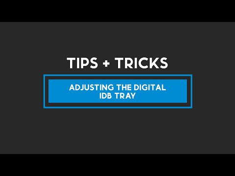 DIBS AI Tips and Tricks: Adjusting the Digital IDB Tray