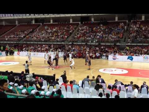 Opening Tip aka Jump Ball (Ex-NBA team was leading the score)