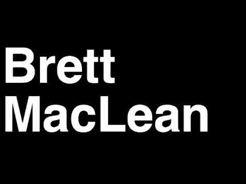 How to Pronounce Brett MacLean Winnipeg Jets NHL Hockey Player Runforthecube