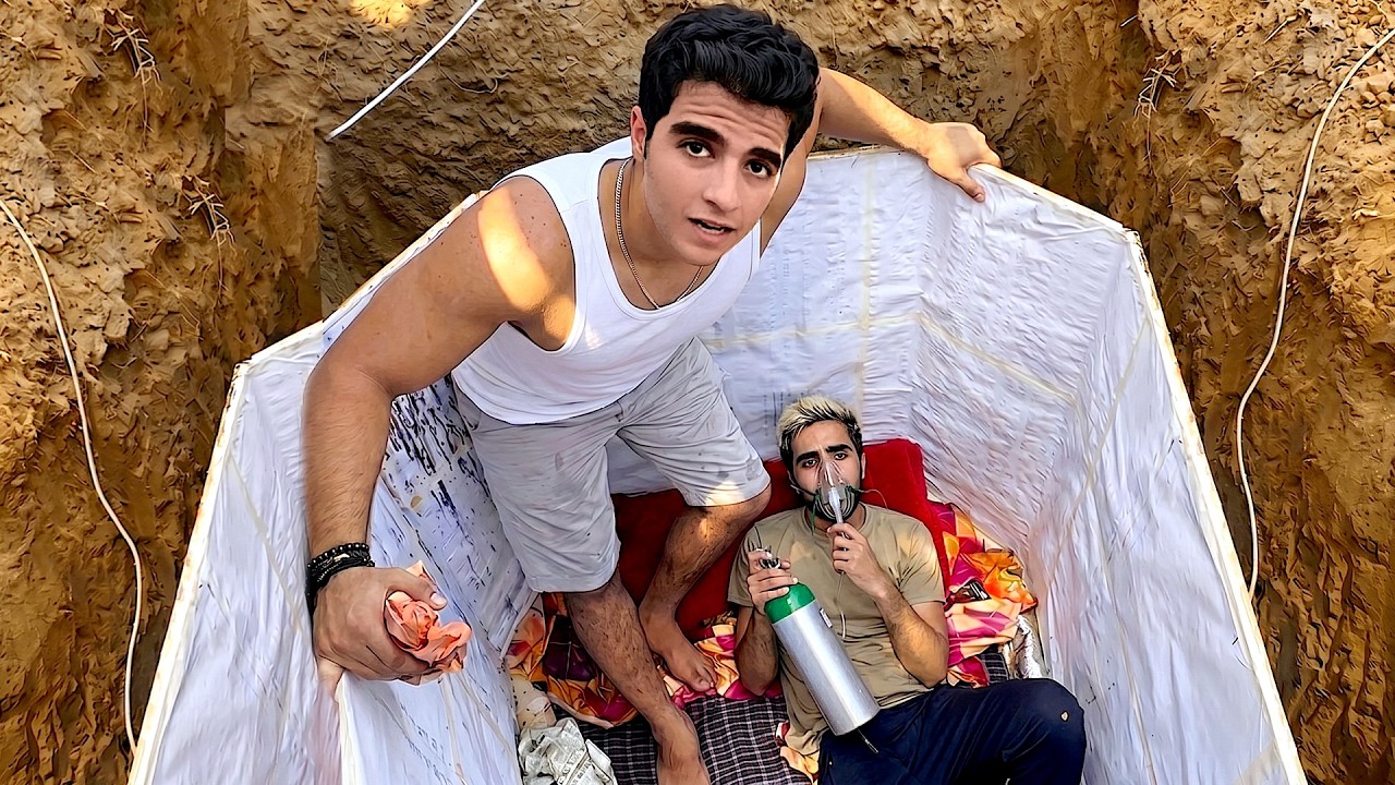 تحدي اندفن حي طلع عن السيطرة  🤯🤯 !!!