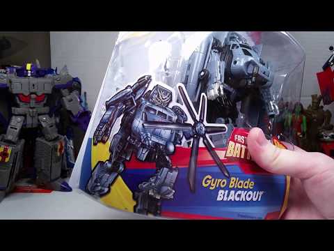 Transformers FAST ACTION BATTLER GYRO BLADE BLACKOUT review