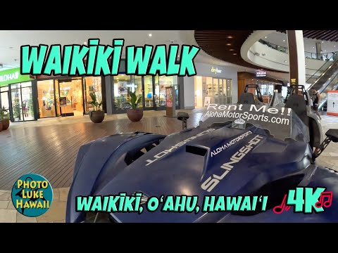 Waikiki Walk International Market Place até Waikiki Wall 4K60 24 de abril de 2023 Oahu Havaí