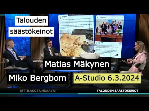 Miko Bergbom vs. Matias Mäkynen | Talouden säästökeinot | A-Studio 6.3.2024