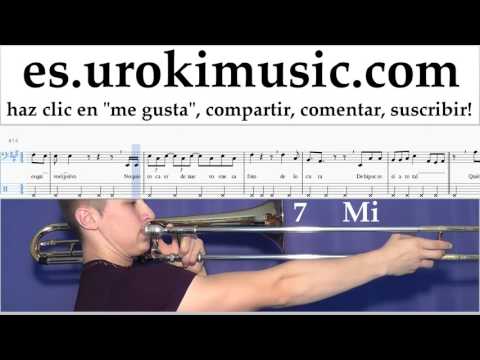 Tutorial de Trombón Prince Royce & Shakira - Deja Vu Clases Notas Parte#2 um-hli927