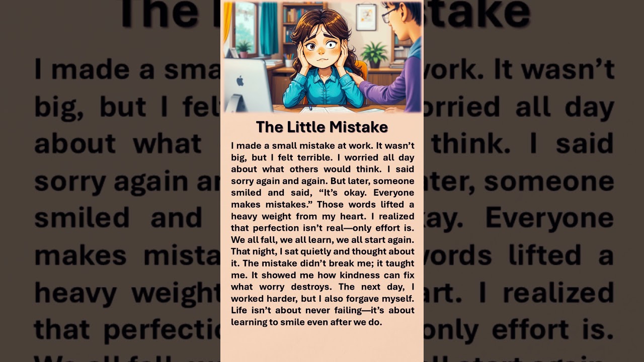 Little Mistake Luyện nói video: The Little Mistakes #boostyourconfidence #englishstory ...