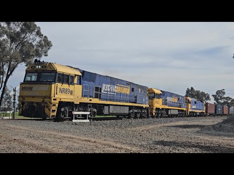 3XM4 PN Steelie + intermodal, Spencer Junction SA to Melbourne VIC, 1150, 4/9/24, Deep Lead VIC