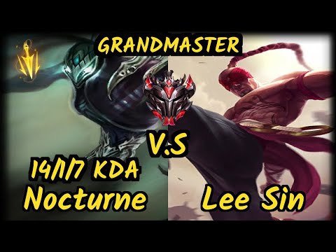 Ferchu (NOCTURNE) vs LEE SIN - 14/1/7 KDA JUNGLE GAMEPLAY - BR Ranked GRANDMASTER