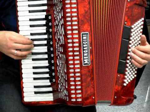 Akkordeon Mengascini Italien, 37/96/11/3/IV, Top Zustand Video Klangprobe