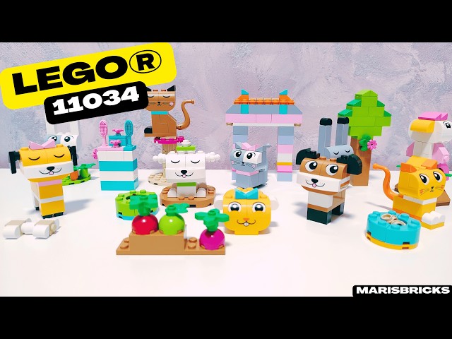Vídeo relacionado con LEGO Classic Creative Pets - Colourful Bricks Set - Build Toy Dog, Cat, Rabbit, Hamster and Bird Animal Figures - Arts & Crafts Kit for 5+ Year Old Girls & Boys - Gift Idea - 11034