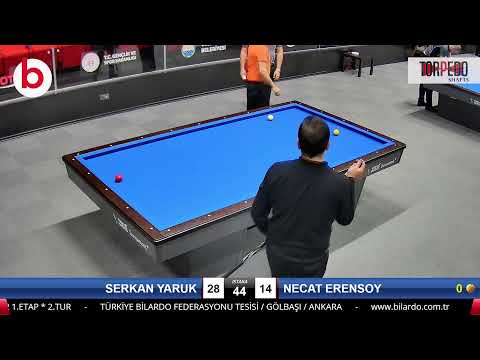 SERKAN YARUK & NECAT ERENSOY Bilardo Maçı - 2022 ERKEKLER 1.ETAP-2.TUR