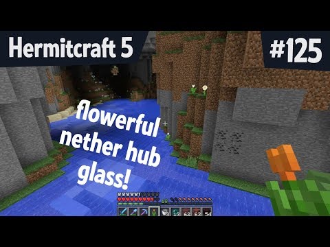 Flowerful nether hub glass — hermitcraft 5 ep 125