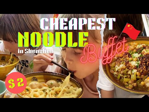 O buffet de macarrão mais barato de Shenzhen, China - US $ 2 para tudo o que você puder comer | Família VHS