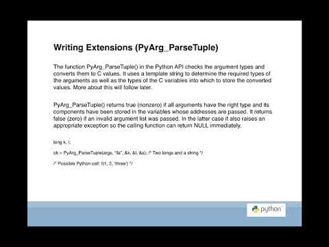 Extending Python Session 2