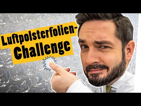 Raum voller Luftpolster-Folie. Ploppe alle auf | Challenge || Das schaffst du nie!