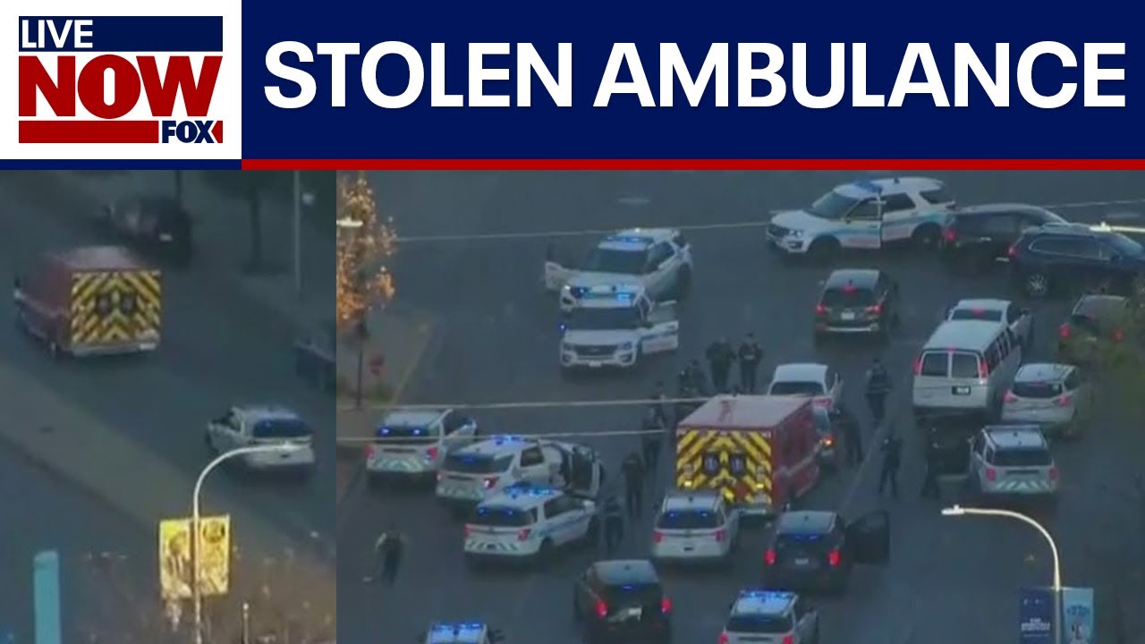 WATCH: Stolen ambulance crashes during police chase in Chicago