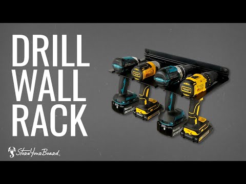 Drill Storage Rack | Wall Mount Tool Organizer