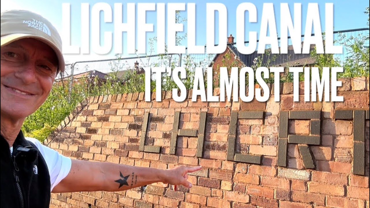 Lichfield Canal Will it hold water  💦 it’s almost time #canal #construction #restoration 