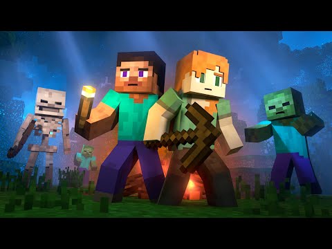 Survival- Minecraft with Alex and Steve