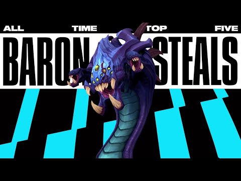 Top 5 LEGENDARY Baron Steals in LoL Esports History | Ultimate List