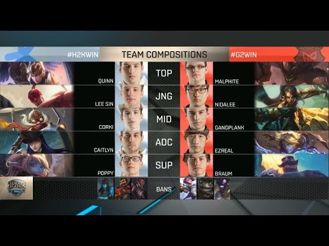 H2K vs G2 Highlights - H2K GAMING vs G2 ESPORTS - EU LCS Week 5 - SPRING 2016
