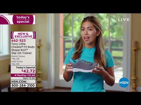 Tony Little Cheeks Fit Body Shape Knit SlipOn Trainer