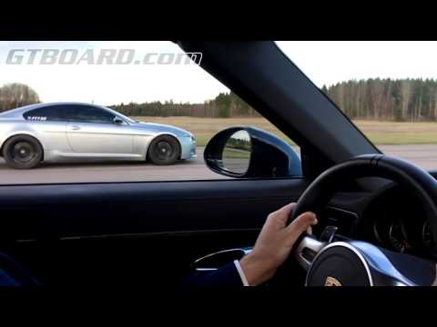 BMW M6 Coupe with Ram Air, ECU and exhaust vs Porsche 911 Turbo S Convertible (991)