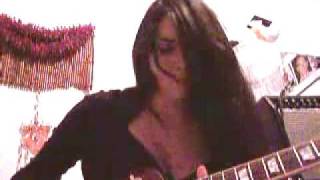 Girl guitarist plays Santana