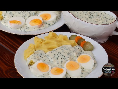 Jajka w sosie koperkowym - pyszny obiad w starym stylu