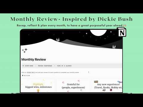 Monthly Review - Notion Template - Introduction