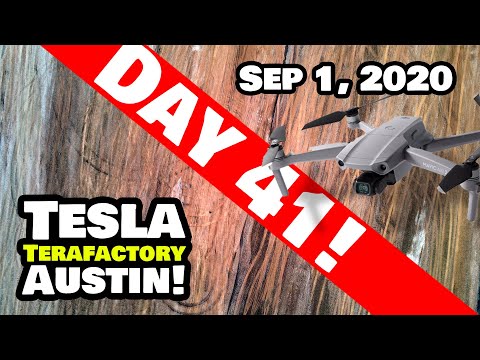 Tesla Gigafactory Austin Day 41 - 9/1/20 - Tesla Terafactory TX- Explore Far East - Time Lapse