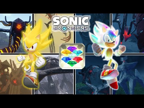 Super Sonic Frontiers | Super Sonic & Hyper Sonic VS ALL Guardians and Titans