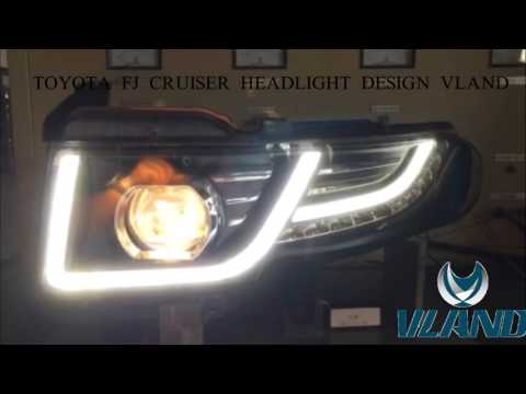 For Toyota FJ Cruiser 2007-2014 Headlight Halo Projector With Grille Front lamp