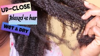 Lightly Texlaxed 4C Hair Texture Up-Close | Wet & Dry | Ng's Evidence
