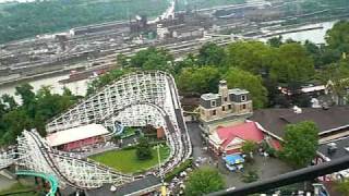 preview picture of video 'Kennywood Thunderbolt aerial view'