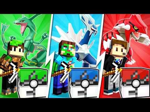 One Color POKEMON Lucky Block RACE in Minecraft
