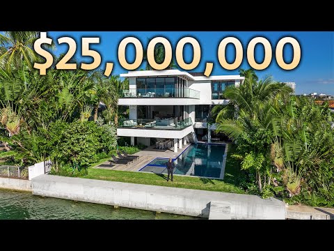 Touring a $25,000,000 Miami Waterfront Mansion on an Exclusive Island