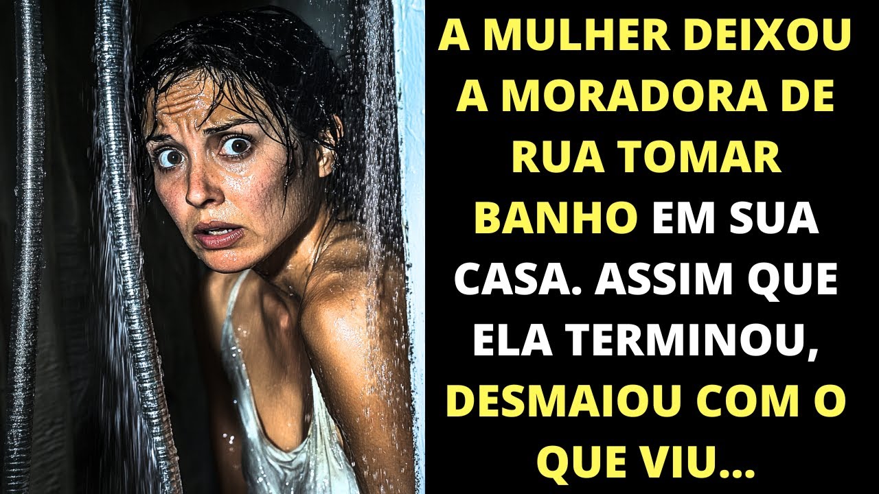 Ela deixou uma morador de rua tomar banho em sua casa, quando ela terminou, desmaiou com o que viu!