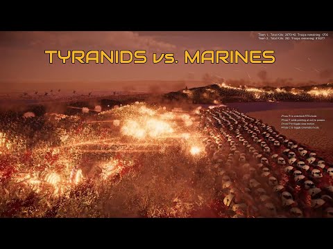 2000 Space Marines vs. 4 Million Strong Tyranid Swarm - 40K Ultimate Epic Battle Simulator 2 UEBS 2