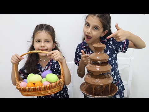 نافورة الشوكلاتة والبيض 🍫