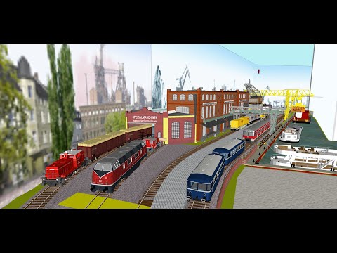 Gleisplan Spur H0 340*250 cm, Peco Code 75, Hafen, ZS_sequ, Dachgeschoß