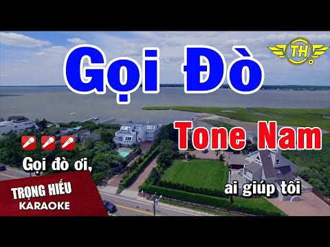 Karaoke Gọi Đò Tone Nam Nhạc Sống | Trọng Hiếu