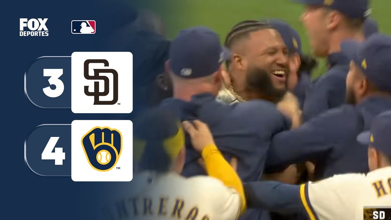 SAN DIEGO PADRES 3-4 MILWAUKEE BREWERS | Jackson Chourio, el gran héroe | HIGHLIGHTS | NLDS J2 | MLB