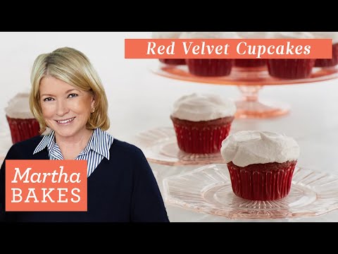 Martha Stewart’s Red Velvet Cupcakes | Martha Bakes Recipes | Martha Stewart