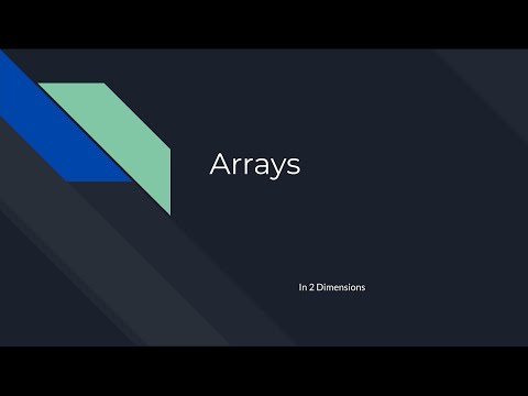 iGCSE Computer Science - Python - 2D Arrays