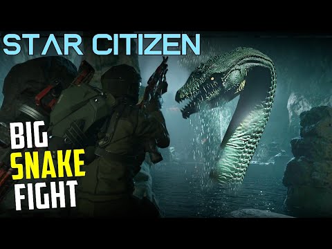 First encounter with the Yormandi (Giant Snake) - Star Citizen 4.3.2 New Animal Gameplay